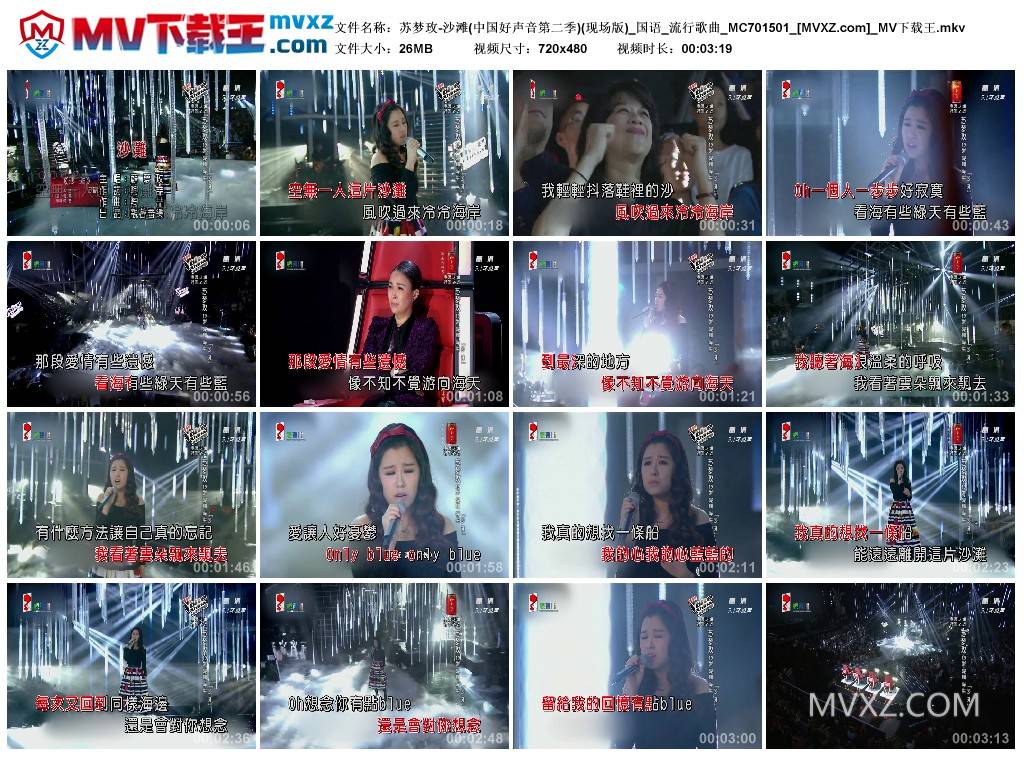 苏梦玫-沙滩(中国好声音第二季)(现场版)_国语_流行歌曲_MC701501